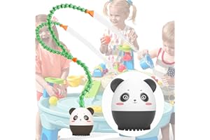 LNICEZ Panda Outdoor Water Table Play Pump - Dual Hose Design-Toddler Outdoor Toys, Safety First Kids Toddler Water Table Pump for Water Play Table Outside Fun & Creativity-with Panda Story Picture Book