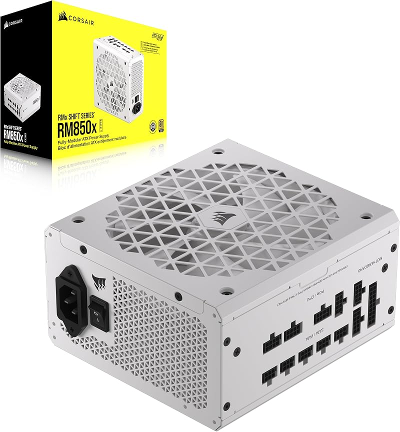Corsair RM850x SHIFT Fully Modular ATX Power Supply 850W 80 Plus Gold White