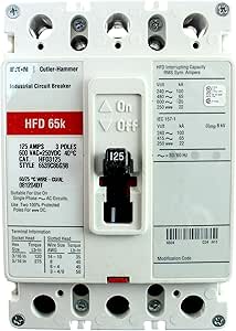 Cutler Hammer Eaton hfd3125 Industrial Breaker 125 A 600 V 3 polos