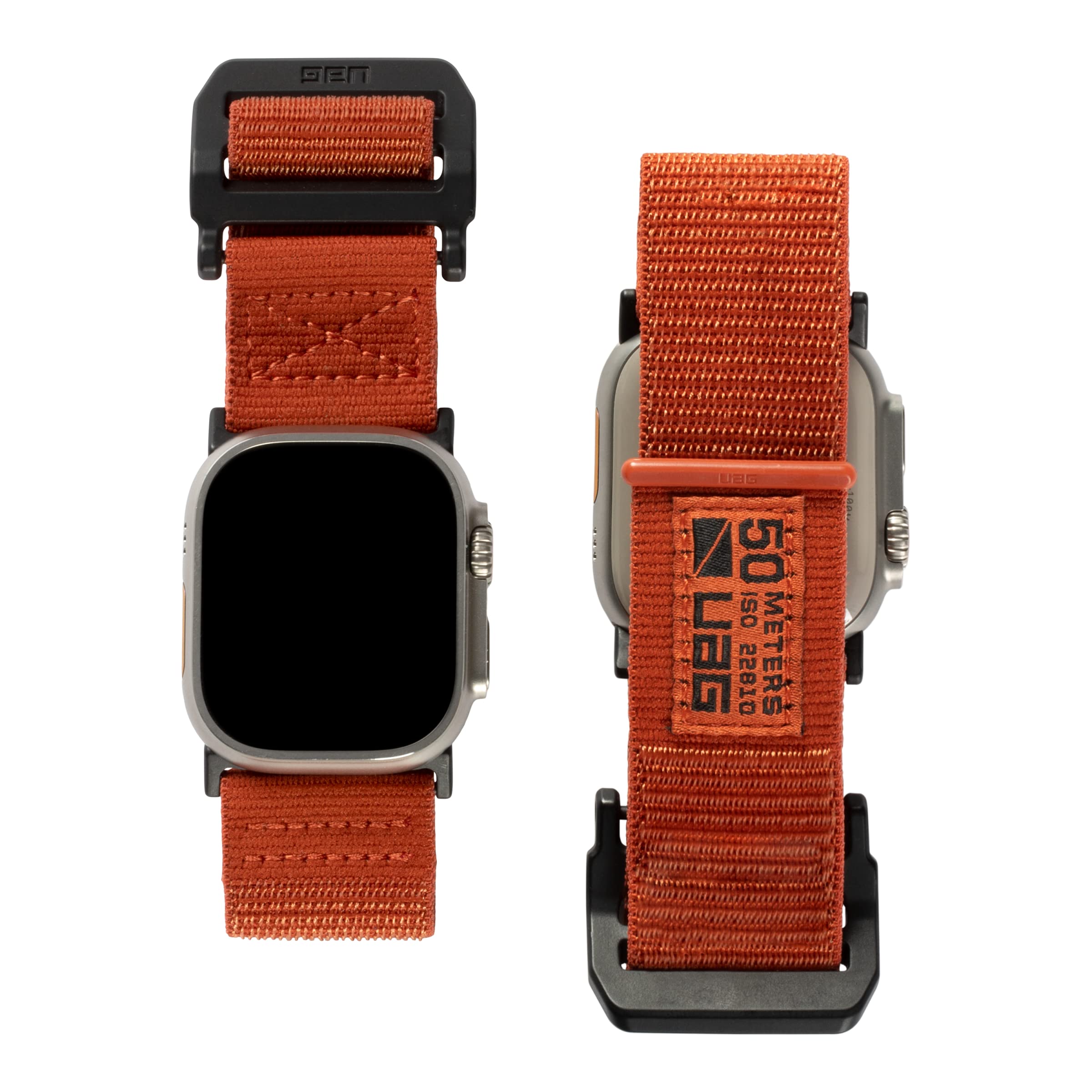 URBAN ARMOR GEAR UAG Compatible with Apple Watch Band 49/46/45/44mm iWatch Series Ultra 3/Ultra 2/Ultra/4-11/SE3/SE2/SE Active Sport High Strength Adjustable Replacement Strap, Rust — image 1
