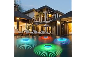 MORXINLE Solar Floating LED Pool Lights with RGB Color Changing Waterproof Solar pood Lights for Swimming Pool at Night,Outdoor LED Pool Lights That Float for Pool,Pond,Spa,Hot tub,Garden-4PACK