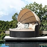 KaiMeng Patio Furniture Round Outdoor Daybed with