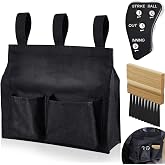 Dunzy 3 Pcs Umpire Gear Set Baseball Umpire Brush Black Ball Bag Indicator | Umpire Kit with Ball Bag, 4-dial Indicator, Plate Brush, Baseball Referee Accessories, Portable Referee Equipment