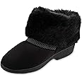 isotoner Women's Recycled Microsuede Mallory Boot Slipper, with Memory Foam and Indoor/Outdoor Sole