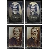 2 Pack Halloween Scary Decorations Haunted House Props 3D Face Changing Picture Frame Portrait Monster Haunted Spooky Decorat