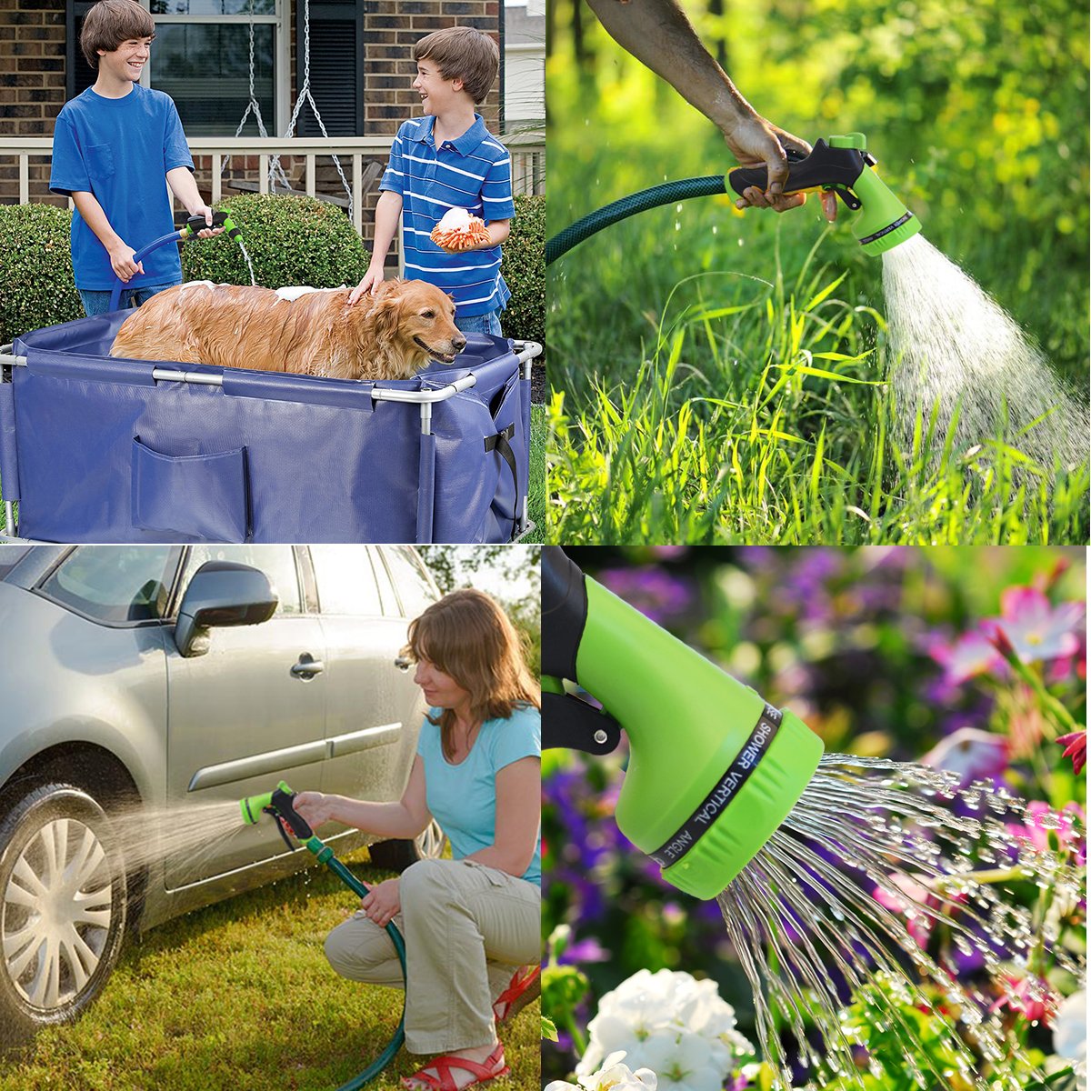 Garden Hose Nozzle Spray Nozzle Set, Water Nozzle, 9 Adjustable