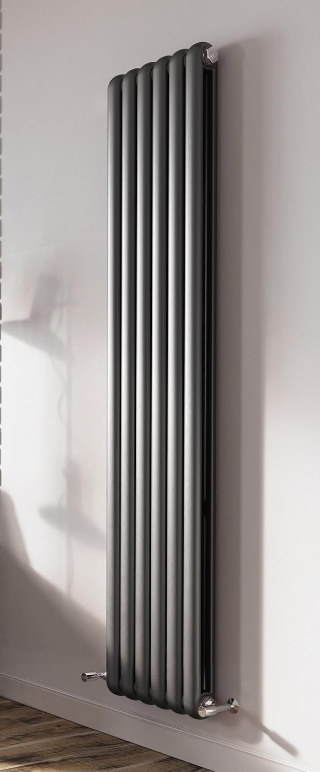 Edworth Anthracite Radiator Vertical Bathroom 1800x380mm (6 Bars