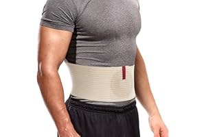 ORTONYX Umbilical Hernia Belt for Men and Women / 6.25" Abdominal Binder With Hernia Support Pad/Post-Surgical Belly Band - Beige OX5241-L/XL