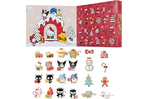 Jazwares Hello Kitty and Friends Holiday Advent Calendar - 24 Exclusive Items - Seasonal Toys for Kids - Officially Licensed Sanrio Product from Ages 6+