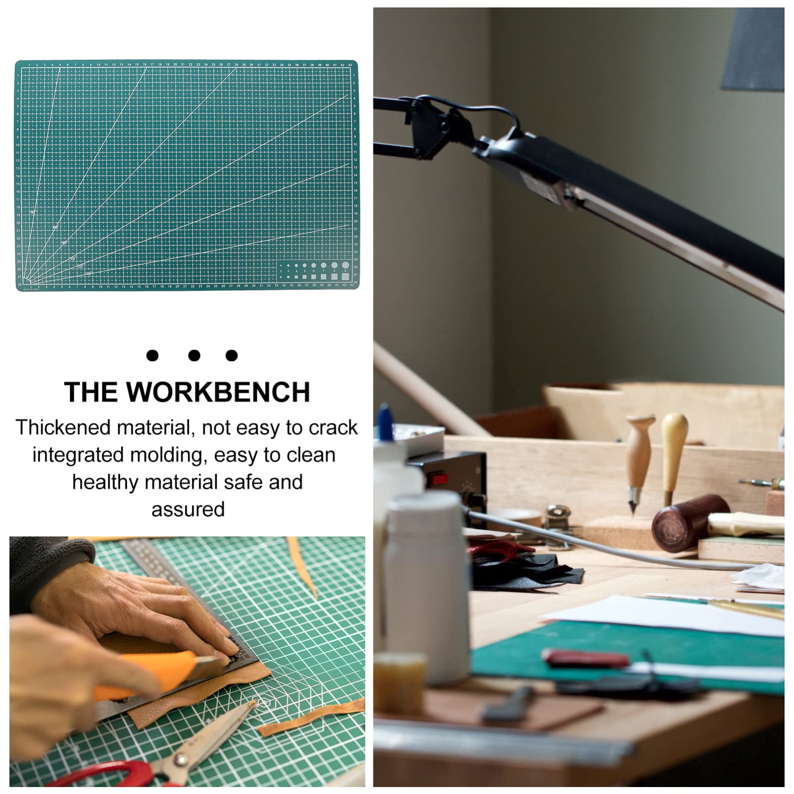 Double Sided Cutting Mat 12x18 Inch Non Slip Craft Mat for Sewing Scrapbooking Engraving Durable Self Healing Work Surface for Artists