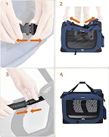 Feandrea Foldable Pet Carrier Bag 81x58x58 cm Dark Blue PDC80Z view 6