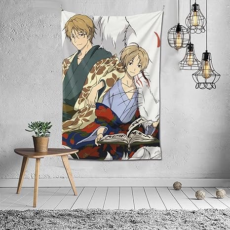 Amazon Co Jp 夏目友人帳 ニャンコ先生 斑 夏目 貴志 夏目 レイコ 子狐 タペストリー 毛布 おしゃれ 壁掛け 大判 ファブリック 装飾用品 布ポスター 装飾布 多機能 布ポスター お店 部屋飾り 廊下玄関 固定釘付き 掛ける絵 人気 アニメギフト 102 152cm ホーム キッチン