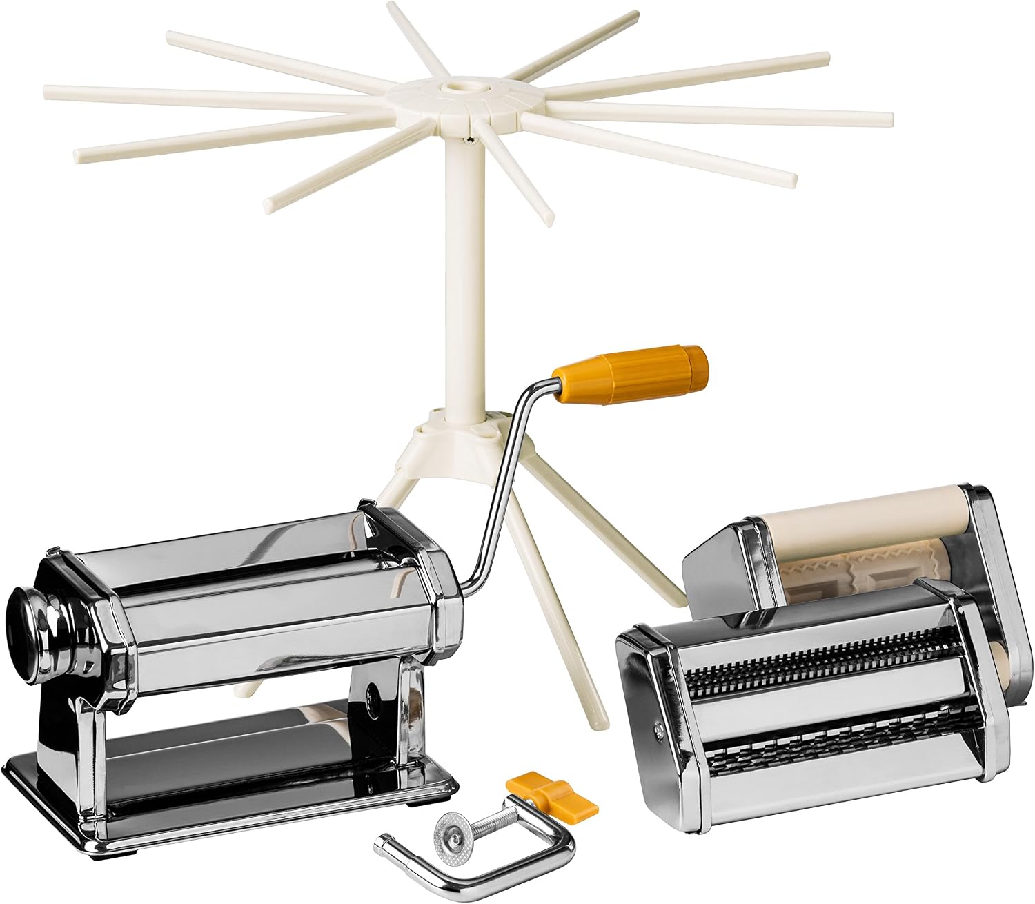 Premier Housewares 2560008 From Scratch Multi Pasta Maker Set - Silver, Set of 4 20 x 21 x 15 cm