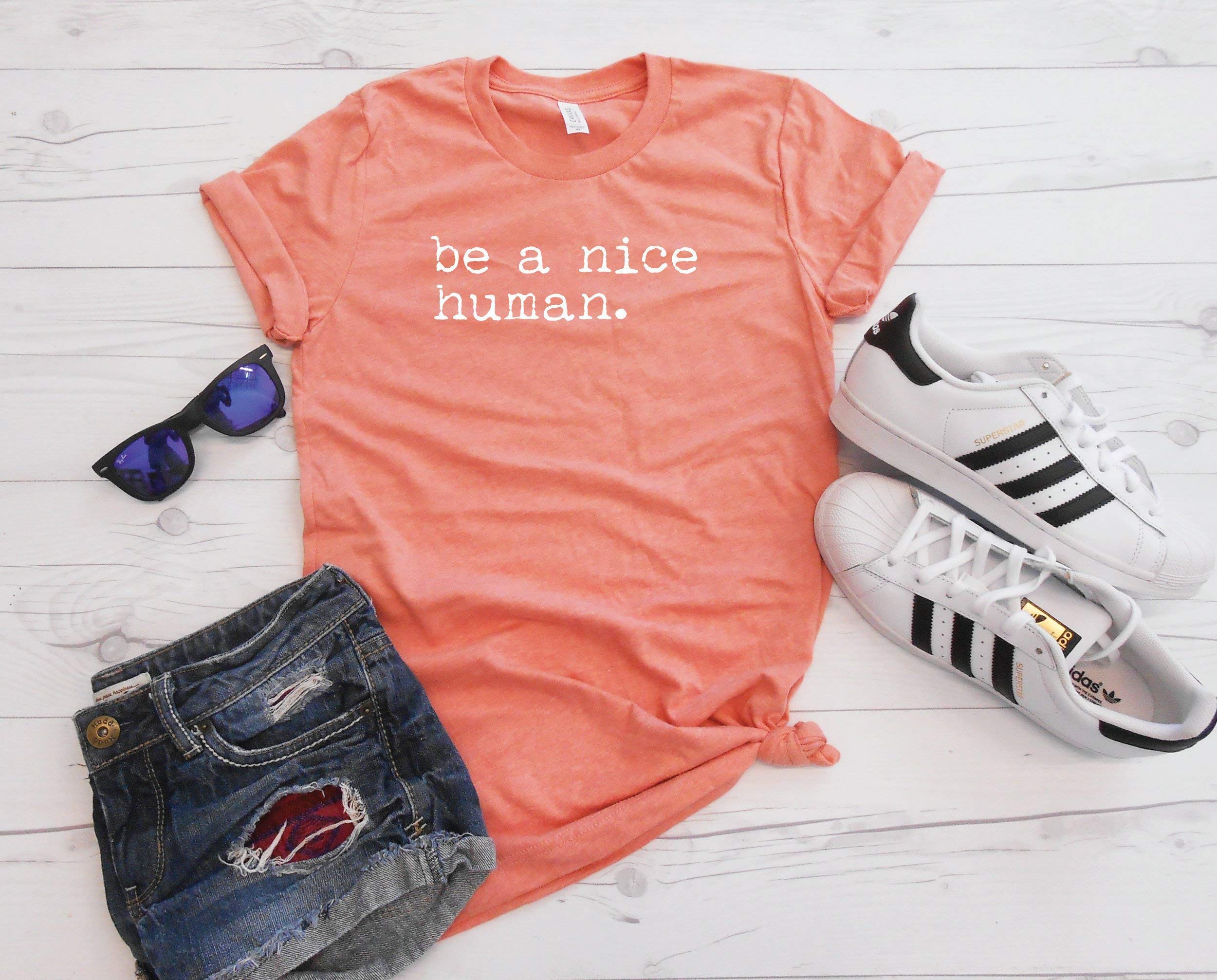 Be A Nice Human, Unisex Tee, Brunch Out, Top, Workout Tee, Mom T Shirt