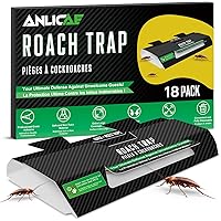 18 Pack Cockroach Traps Indoor Sticky, Glue Traps for Roaches Bug Traps - Purely Physical Control, No Chemicals Non-Toxic, Ch