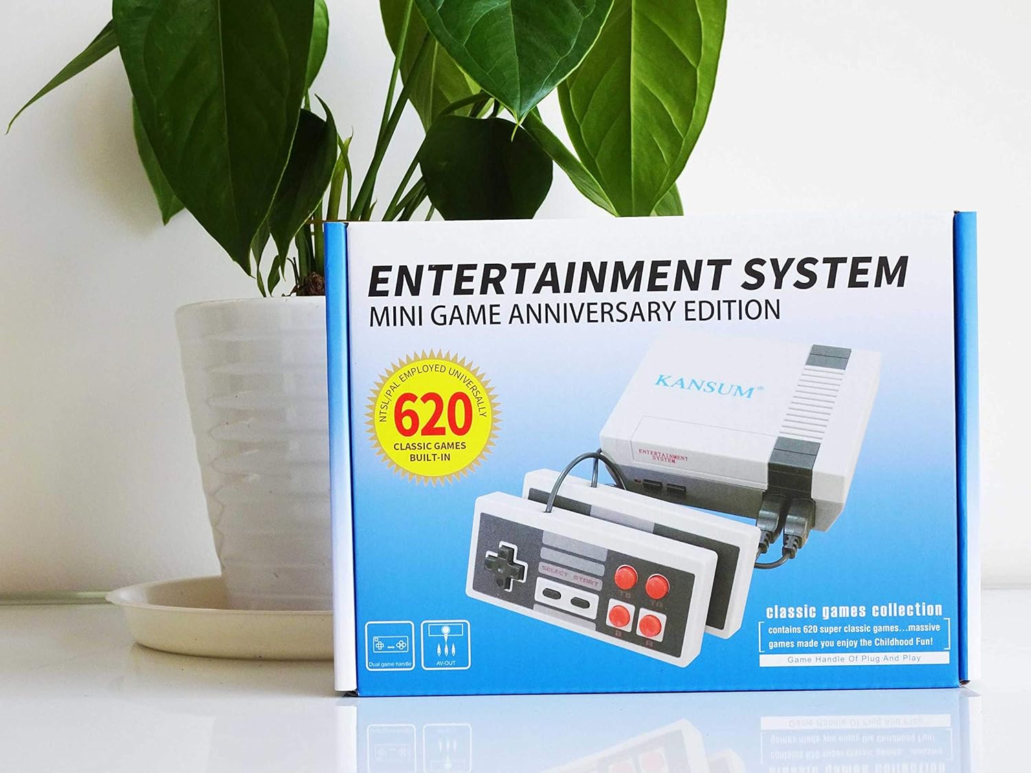 Classic Retro Family Game Console - with 620 Games ，Consoles Video Games, Built in 600 Video Games Consoles, (AV Out Cable), Children Gift，Bring You Happy Childhood Memories: Video Games