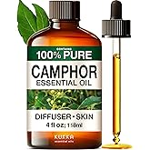 KUKKA Camphor Essential Oils - 4 Fl Oz - for Hair, Skin, Diffuser, Aromatherapy & DIY Soap Making Scent