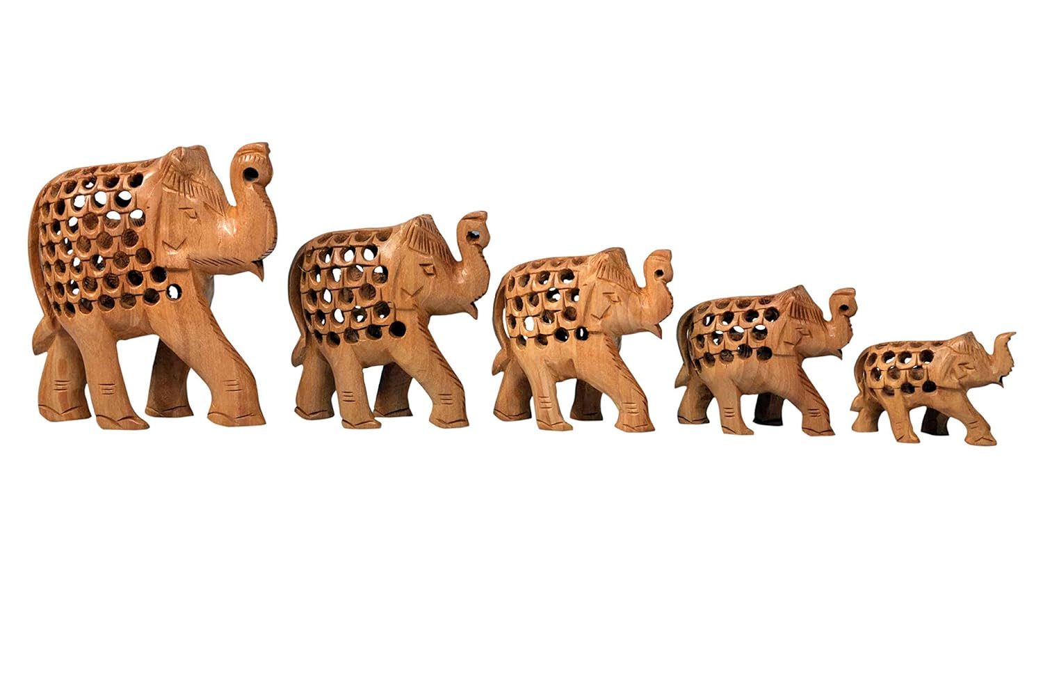 Buy Craft Trade Designer Wooden Elephant Family Set Online at Low