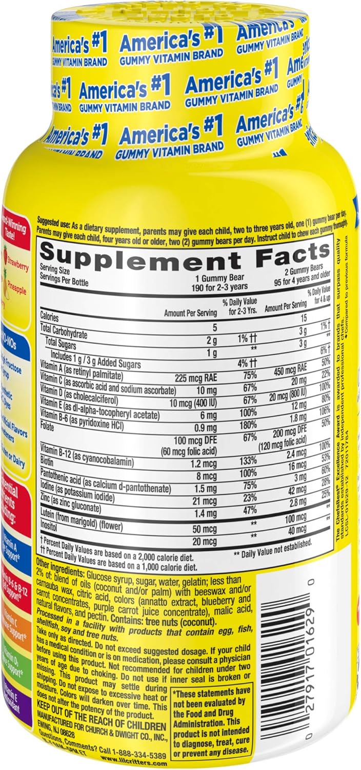 L'il Critters Gummy Vites Complete Kids Gummy Vitamins, 190 Count: Health & Personal Care