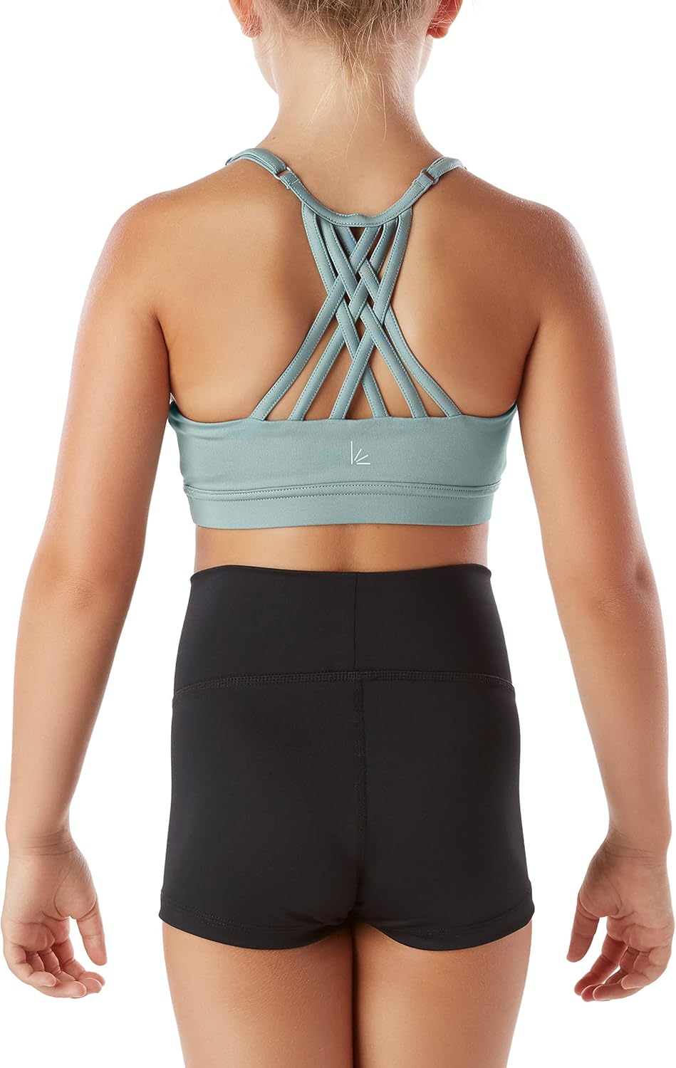 Gym Cheer! Liakada Girls Argyle Supportive Sports Bra with Scoop