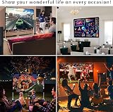 SKERELL 120" Projector Screen with Stand, 4K HD, Portable for Indoor/Outdoor view 8