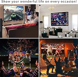 Projector Screen with Stand 120 inch Portable
