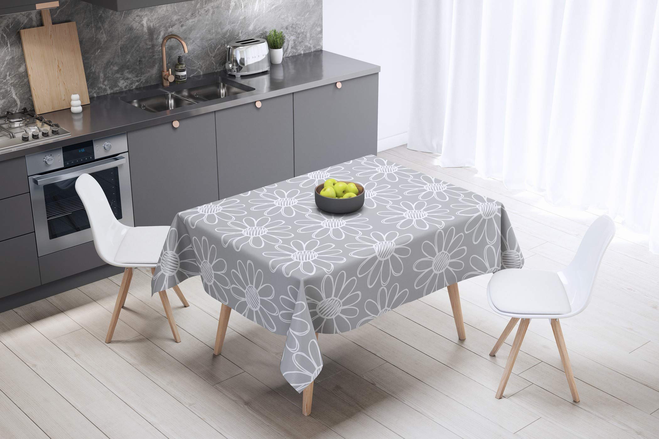 Bonamaison Kitchen Decoration, Tablecloth, 140cm x 140cm - Designed and Manufactured in Turkey
