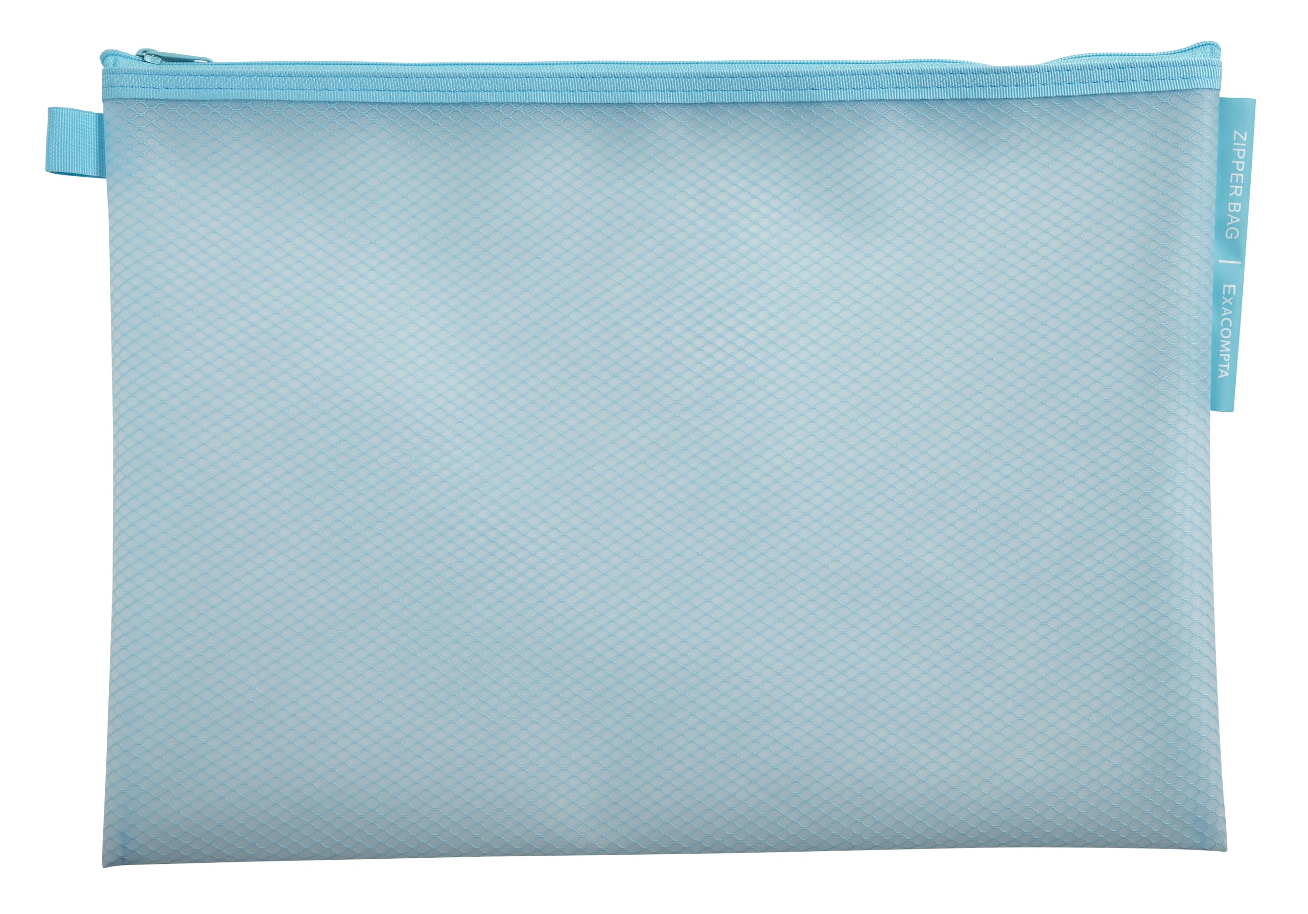 Exacompta - Ref 37150E - Pack of 3 Soft Plastic EVA Zipper Pouches - A4 Size - for Storing Supplies, Beauty Accessories - 3 Assorted Colors