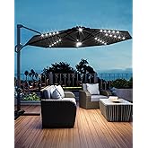 GarveeLife 10FT Patio Umbrella Cantilever Umbrella Outdoor