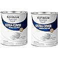 Rust-Oleum 1992502-2PK Painter’s Touch Latex Paint, Quart, Gloss White, 2 Pack