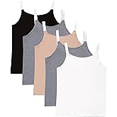 Hanes Girls Originals Tween Underwear Crop Cami Pack, Fashion Assorted, 5-Pack