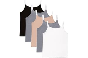 Hanes Girls Originals Tween Underwear Crop Cami Pack, Fashion Assorted, 5-Pack