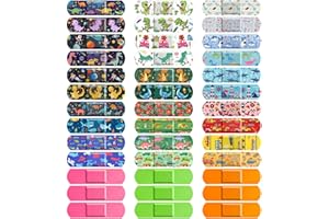 Sublaga 405 Pcs Kids Cartoon Bandages 33 Styles Adhesive Flexible Colorful Cute Bandaids Kids Waterproof Breathable Protect Scrapes and Cuts for Girls Boys Children Toddlers