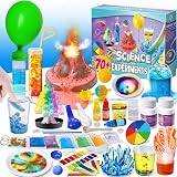 UNGLINGA 70+ Experiments Science Kit for Kids Chemistry Physics Volcano Gift