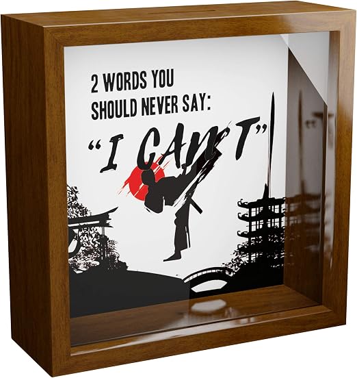 amazon com karate gifts 6x6x2 memory shadow box with glass front mma wall decor keepsake box martial arts lovers artwork frame special karate or taekwondo present for women or men amazon com