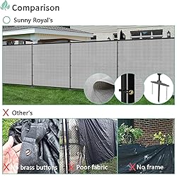 SunnyRoyal 6' x 53' Privacy Fence Screen with Iron