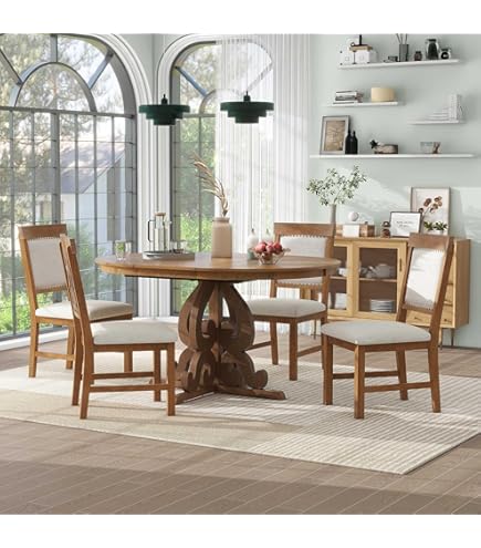 Amazon.com - VilroCaz 5-Piece Retro Functional Dining Set, Solid