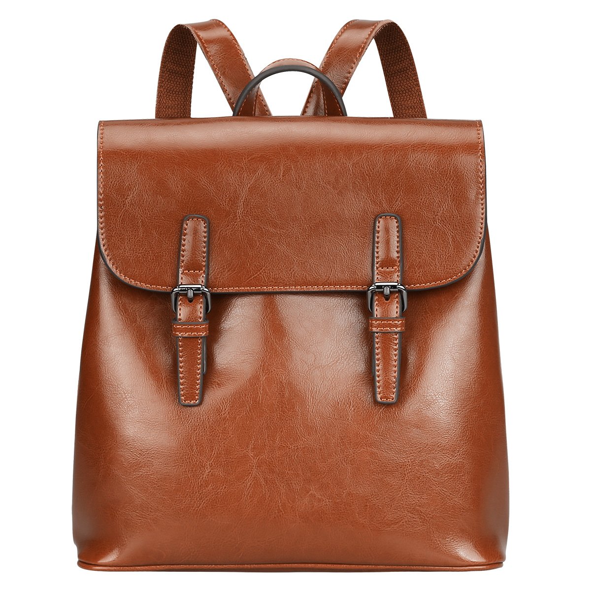 SZONE Damen Leder Rucksack Vintage Chic Preppy Commuter Tasche Amazon