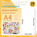 TECKWRAP Self Adhesive Laminating Sheets Clear Sticker Paper A4 28 Sheets Glossy view 2
