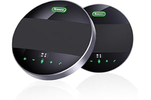 Tenveo MagiCall-EX Bluetooth Conference Speakerphone, Daisy Chain/Use Alone up to 30 attendees, Bluetooth/Wireless/USB Microphone, 360°Voice Pickup Noise Cancelling for Conference Call Large Meeting