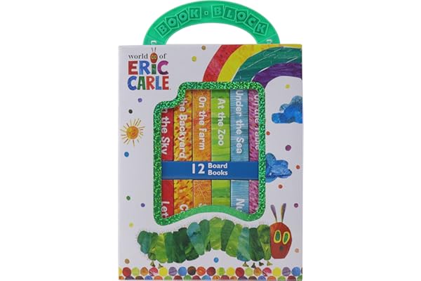 World of Eric Carle, My First Library 12 Board Book Set - First Words, Alphabet, Numbers, and More! Baby Books - PI Kids