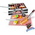 Melissa & Doug Grill & Serve 09280 Ensemble de nourriture en bois et 1 mini pad à gratter