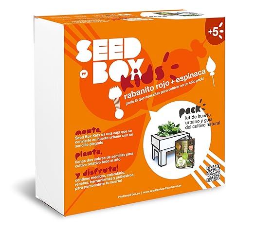 SeedBox Kids - Huerto Urbano para niños, Color Naranja: Amazon.es ...