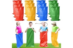 WARMFARM Potato Sack Race Bags, Large Size Race Bags for Family Game, Outdoor Games Sack Race Bags for Adults and Kids,Bean Bag Game Set Outside Yard Games