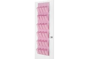 Whitmor 24 Pocket Over the Door Shoe Organizer - Pink