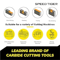 SPEED TIGER EISE 1/16" Carbide Square End Mill - 4
