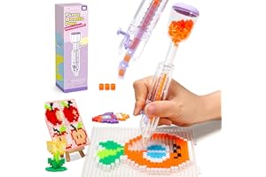 Caydo 5mm Fuse Bead Pen, Purple Fuse Beads Dispenser for Holiday Home DIY Decor, Parent-Child Interaction and Kid's Crafts Boosts Efficiency Saves Time High Capacity & Transparent Pen Body(Patented)