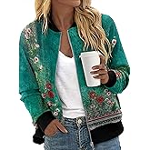 CRAZY GRID Women's Zip Up Jacket Casual Long Sleeve Sweatshirts Fall Coat Outerwear Windbreaker with Pockets S-XXL