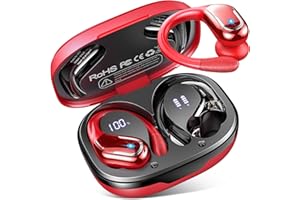 LTINIST Wireless Earbud, 75Hrs Bluetooth 5.3 Headphones IP7 Waterproof for Sport, Running Wireless Earphones with ENC Noise Canceling Mics, Deep Bass Over Ear bud with Earhooks for Android, iOS, Workout, Gym