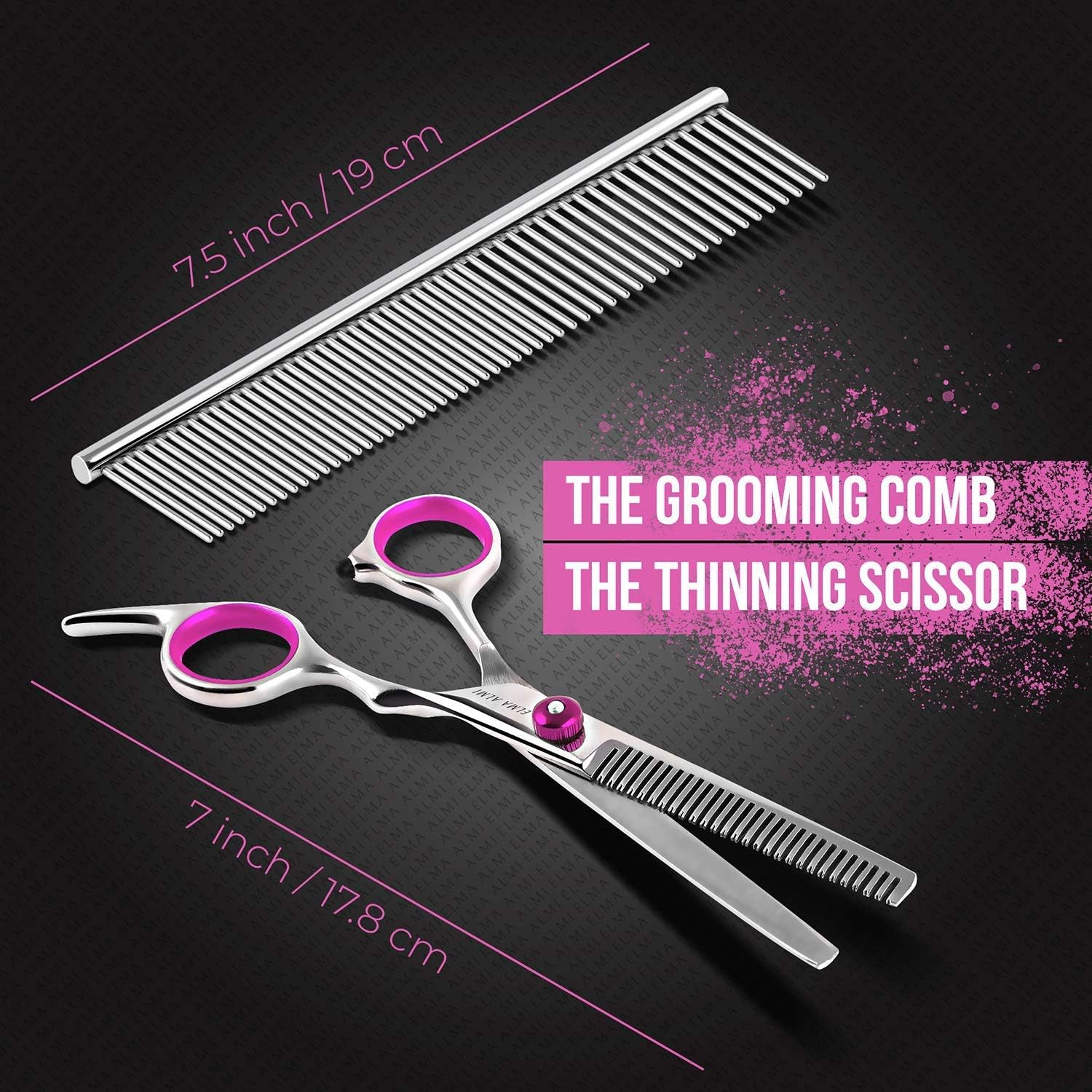 ELMA ALMI Dog Grooming Scissors - Dog Scissors for Grooming, Pet Grooming Scissors, Grooming Scissors for Dogs: Home Improvement